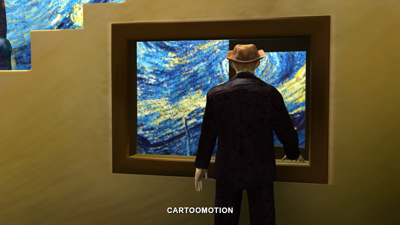 The Starry Night By Vincent Van Gogh 1889 3D print model_4