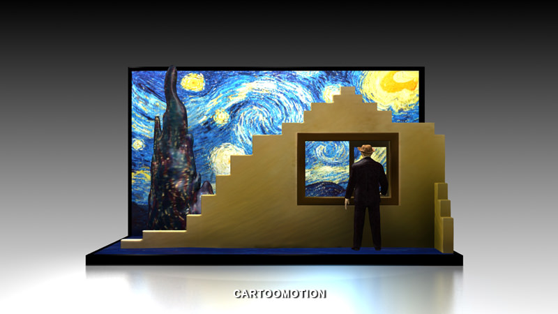 The Starry Night By Vincent Van Gogh 1889 3D print model_7