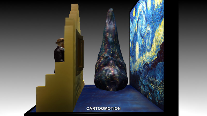The Starry Night By Vincent Van Gogh 1889 3D print model_2