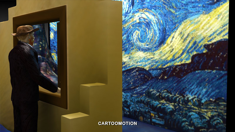 The Starry Night By Vincent Van Gogh 1889 3D print model_3