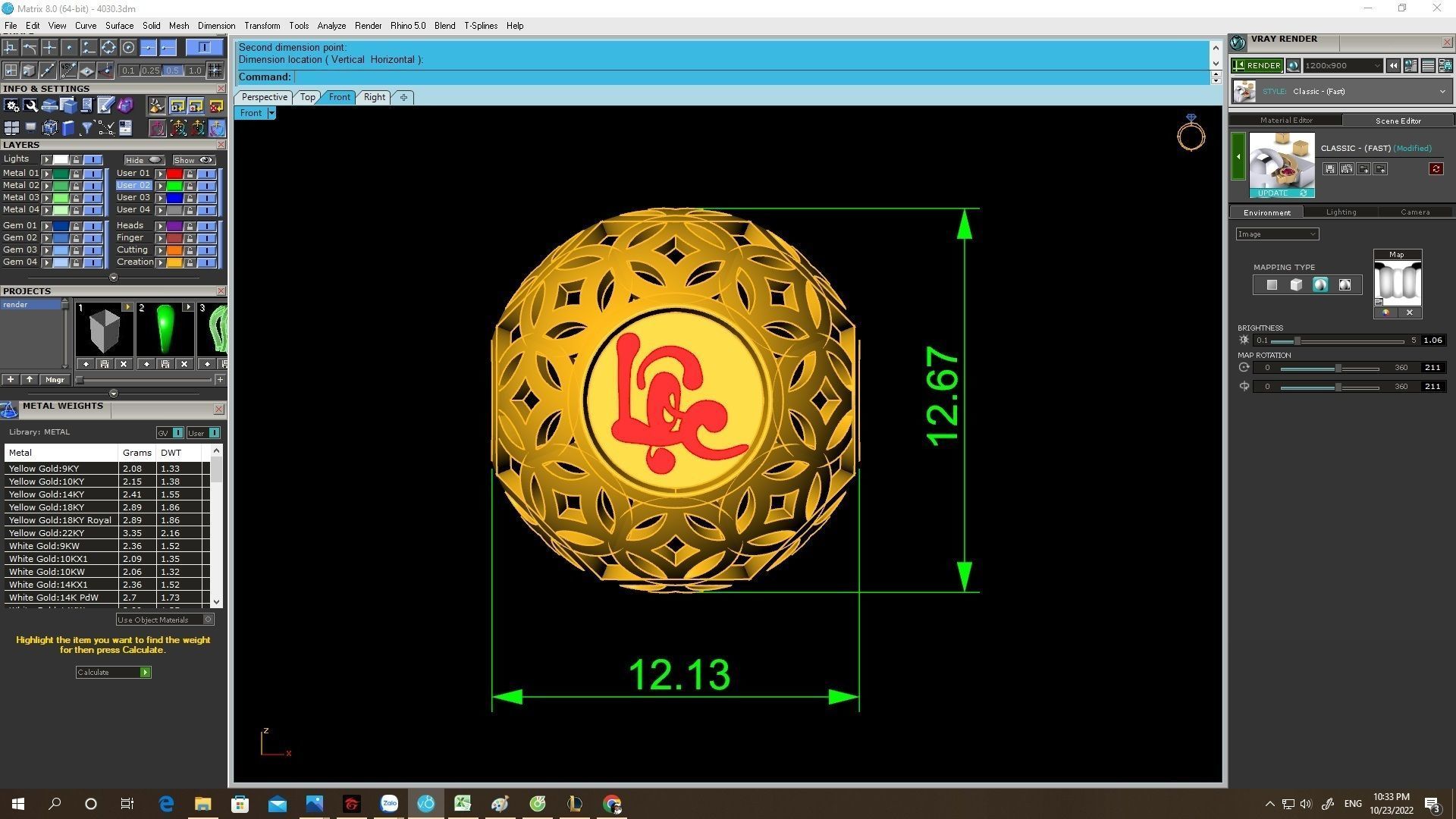 VietNam fengshui lucky ball charm 4030 3D print model_3