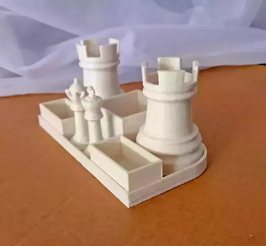 CHESS PEN HOLDER - PORTALAPICES CON MOTIVO DE AJEDREZ 3D print model