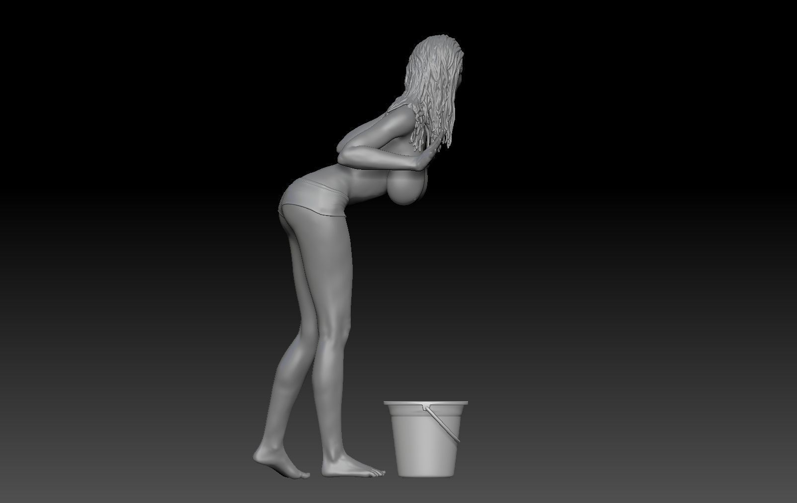 CAR WASH GIRL 2 3D print model_2