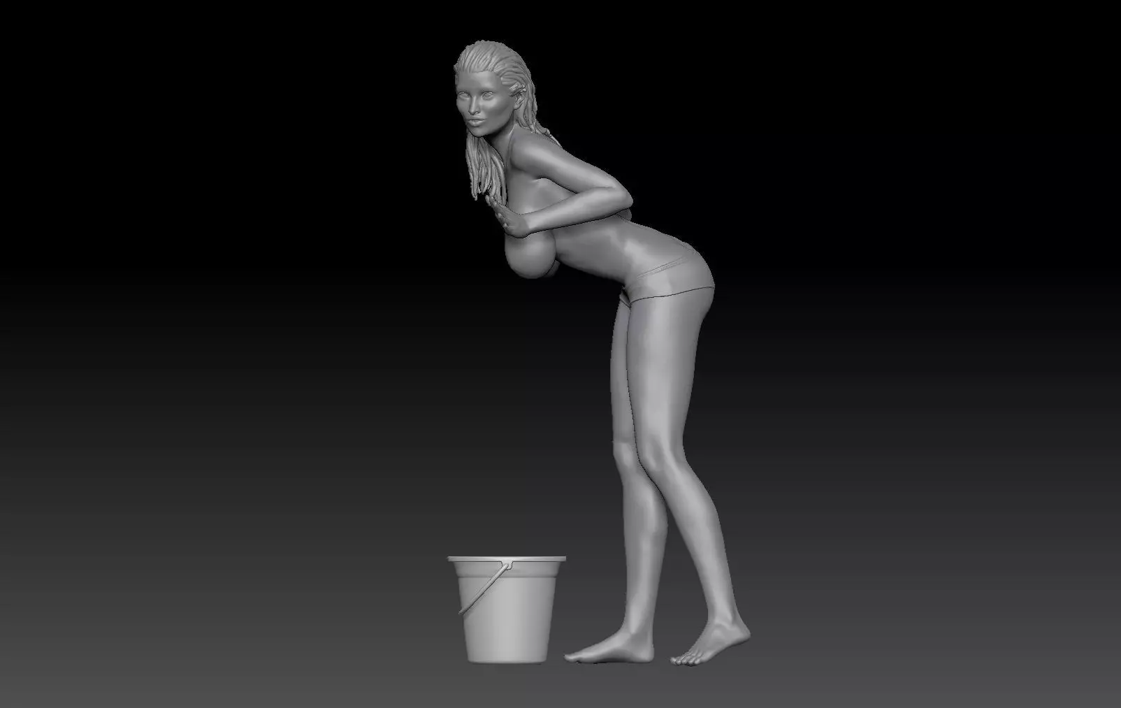 CAR WASH GIRL 2 3D print model_0