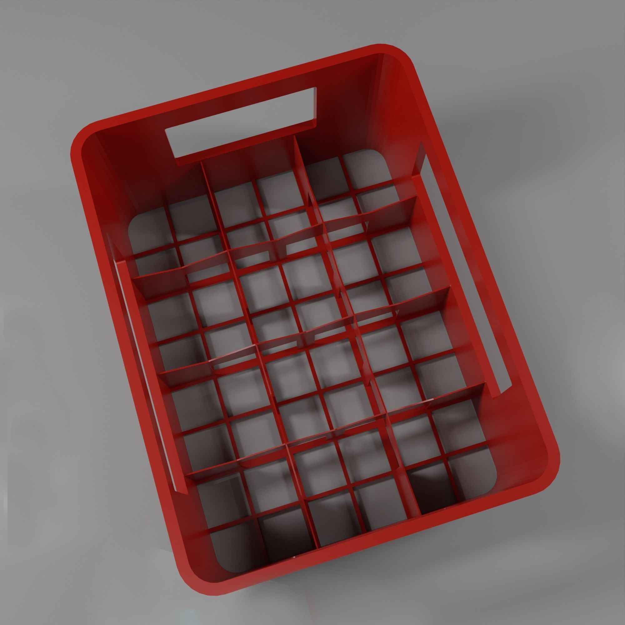 Soda Bottle and Plastic Bottle Storage Crate Low-poly 3D model_2