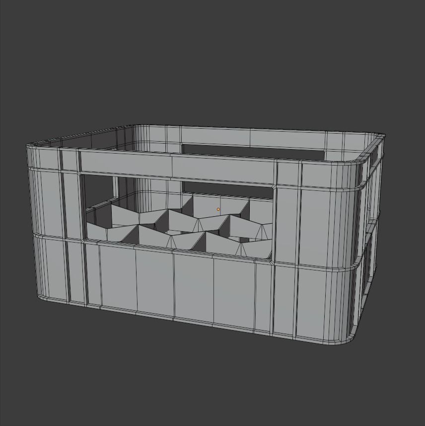 Soda Bottle and Plastic Bottle Storage Crate Low-poly 3D model_5