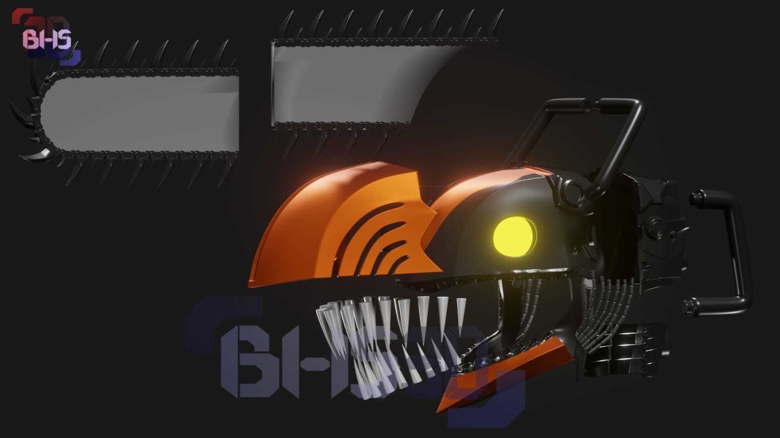 Chainsawman denji Helmet 3D print model_3