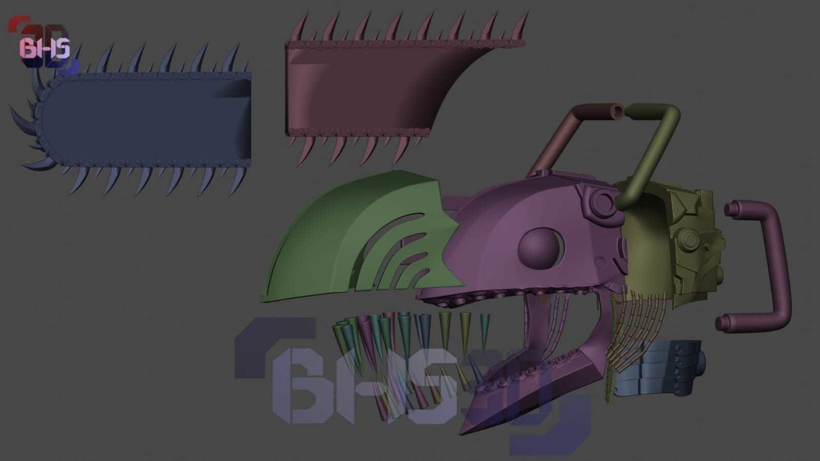 Chainsawman denji Helmet 3D print model_7
