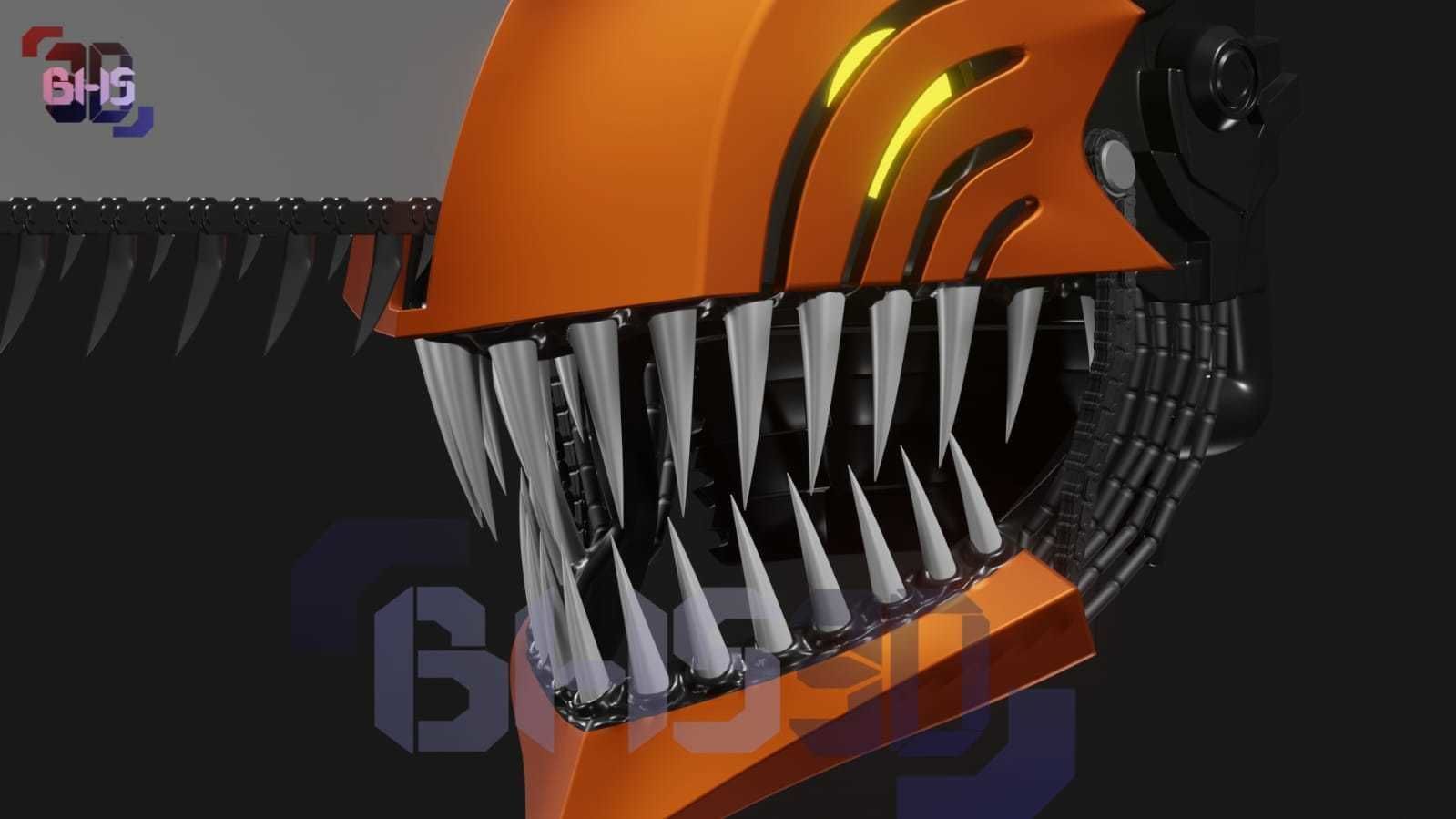 Chainsawman denji Helmet 3D print model_5