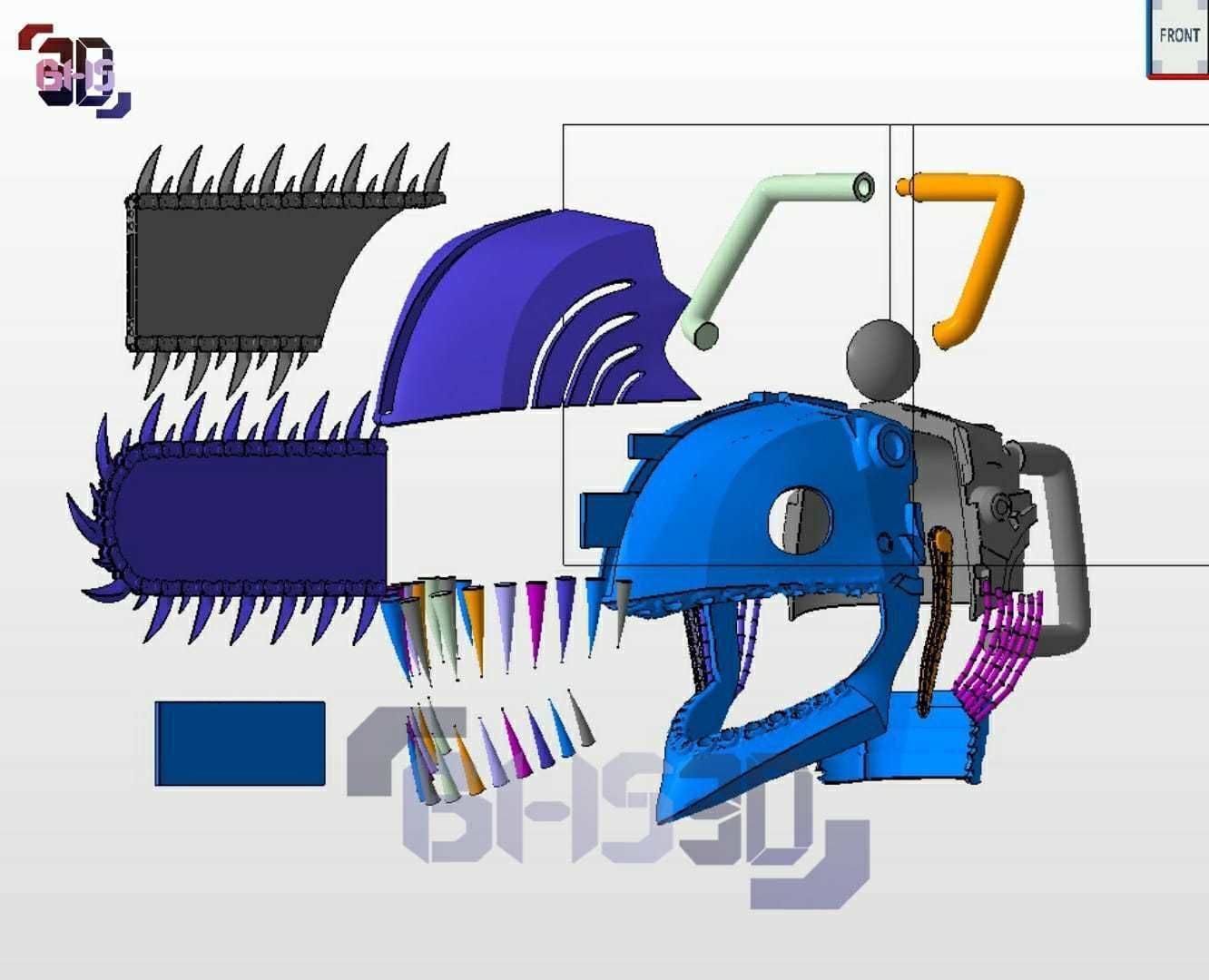 Chainsawman denji Helmet 3D print model_11