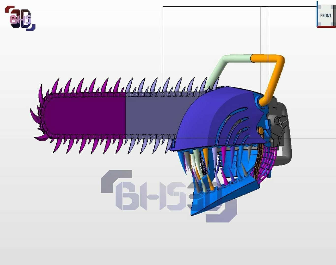 Chainsawman denji Helmet 3D print model_8