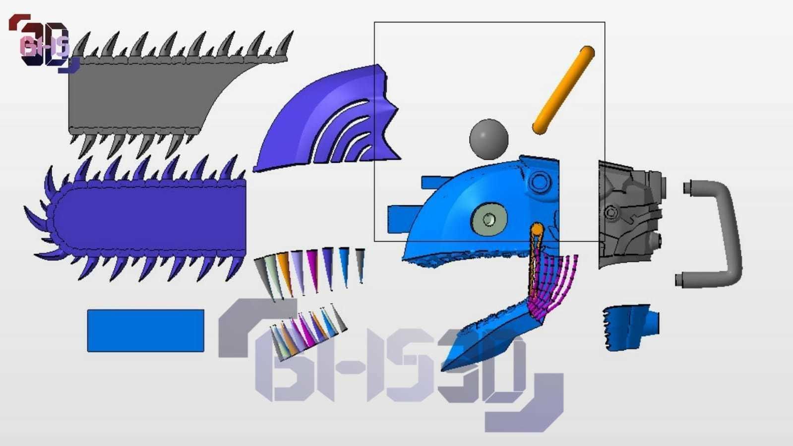 Chainsawman denji Helmet 3D print model_10