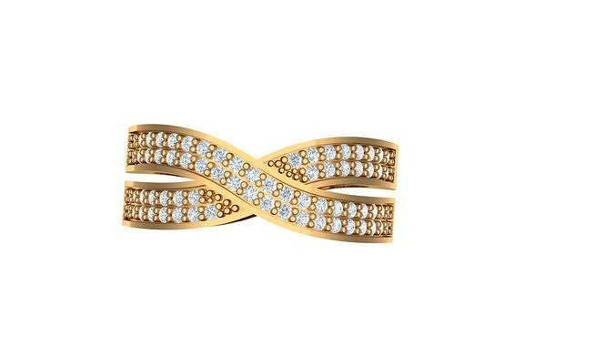 RINGGG gold ring with diamonds 3D model 3D printable | CGTrader