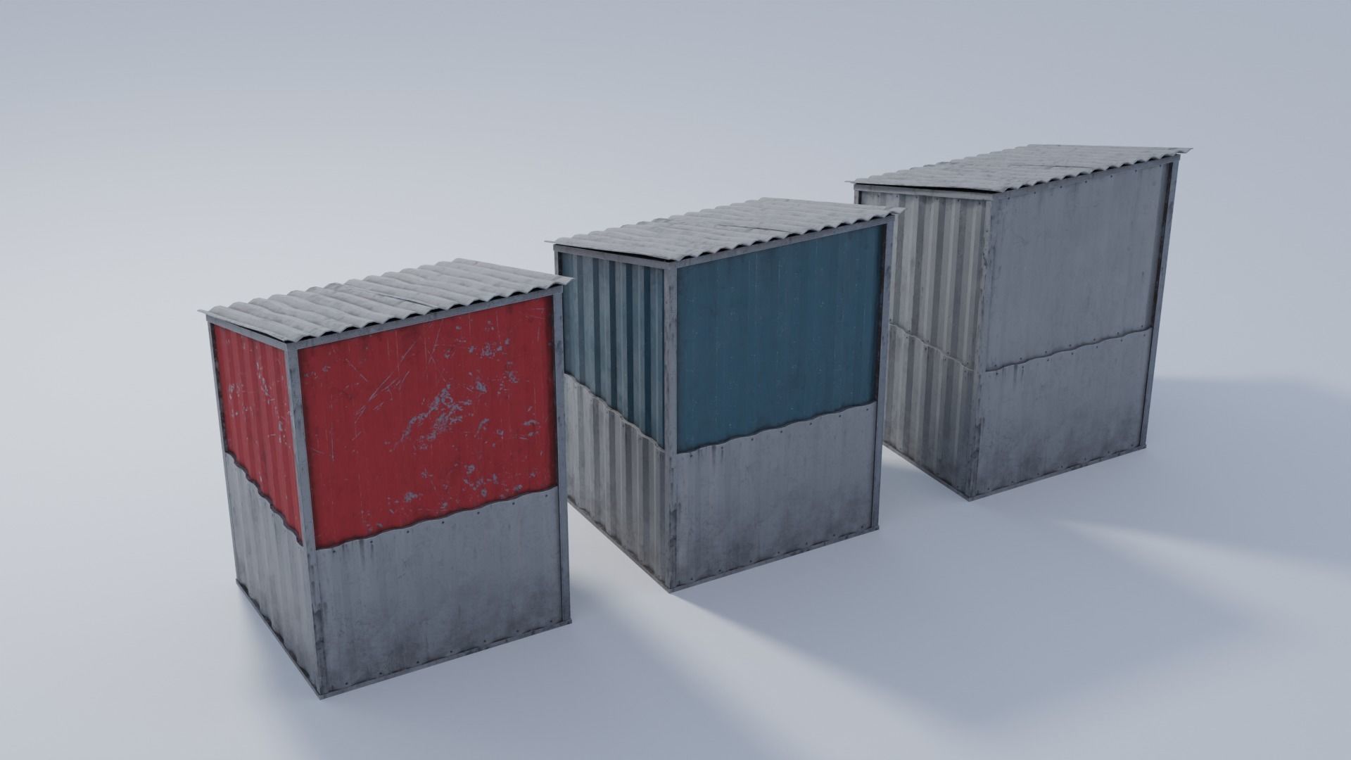 Utility Shed with 4K and 2K Textures Low-poly 3D model_4