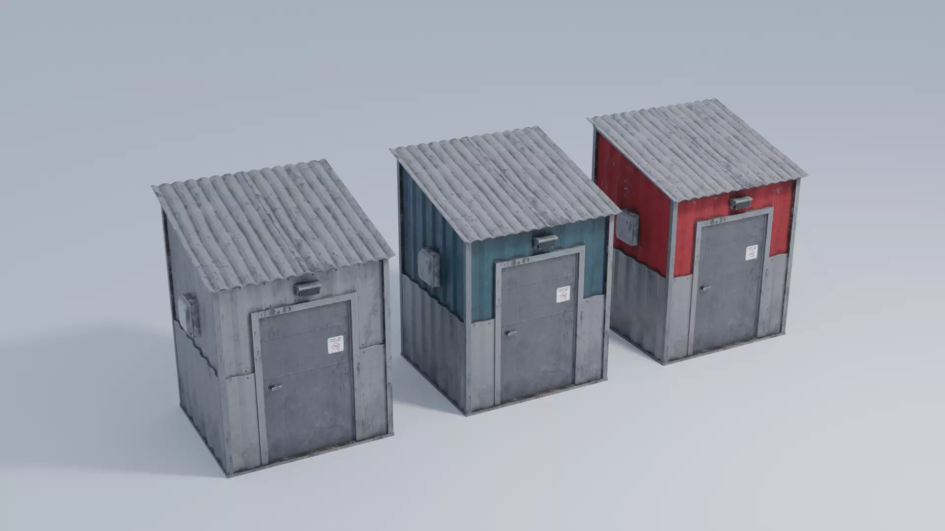 Utility Shed with 4K and 2K Textures Low-poly 3D model_0