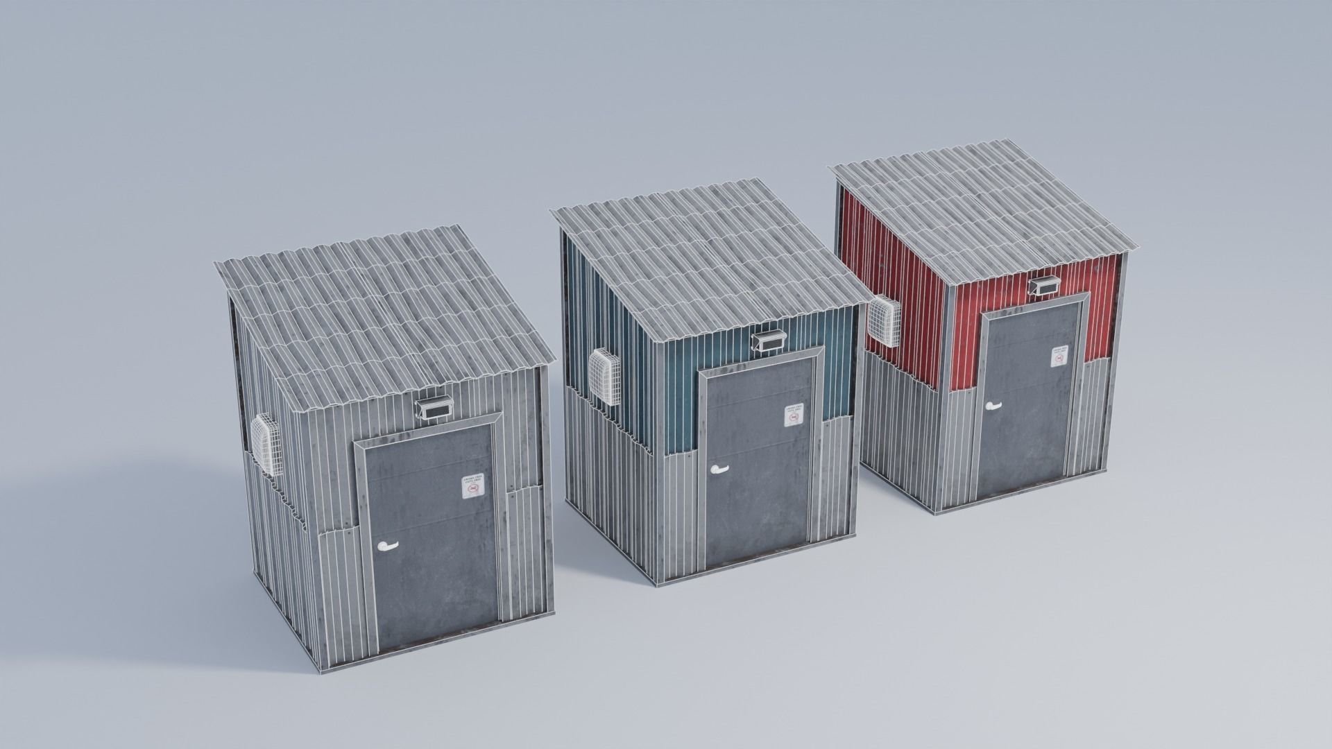 Utility Shed with 4K and 2K Textures Low-poly 3D model_2