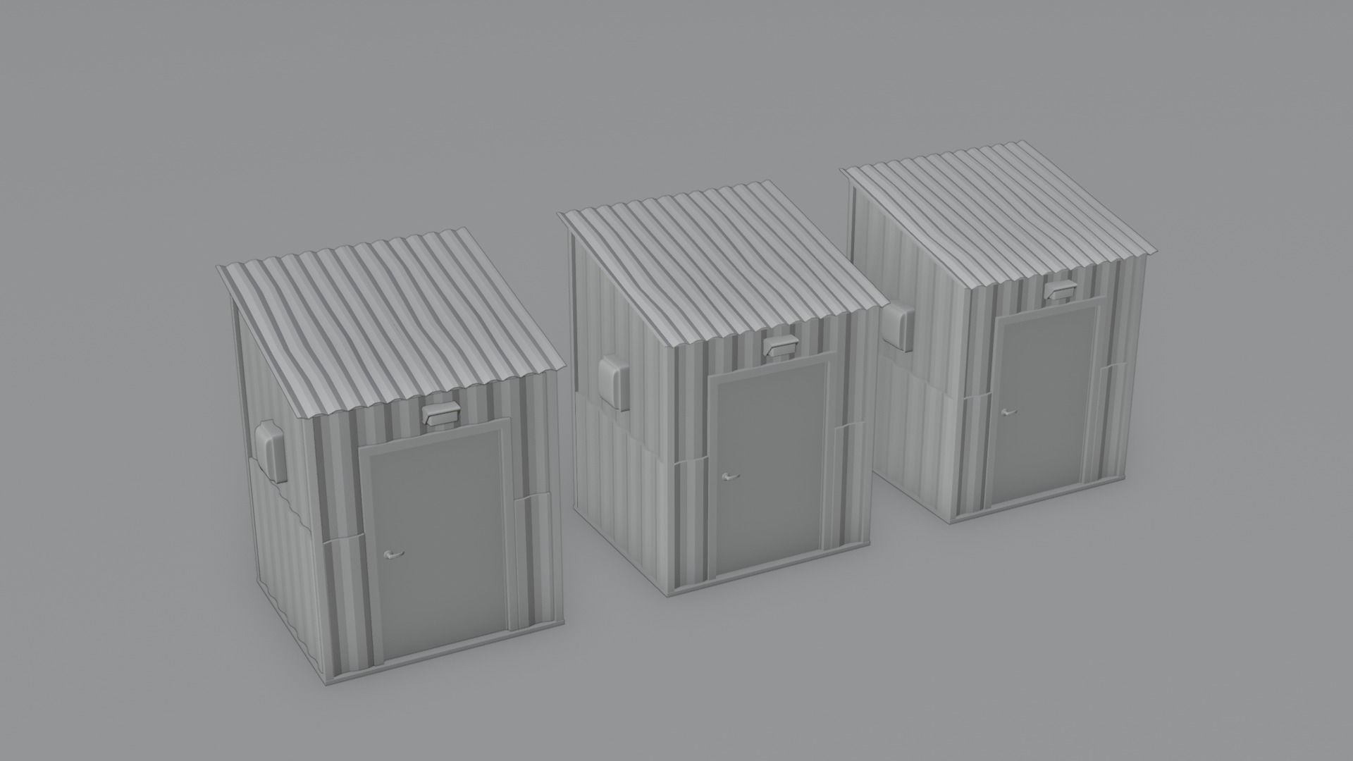 Utility Shed with 4K and 2K Textures Low-poly 3D model_3