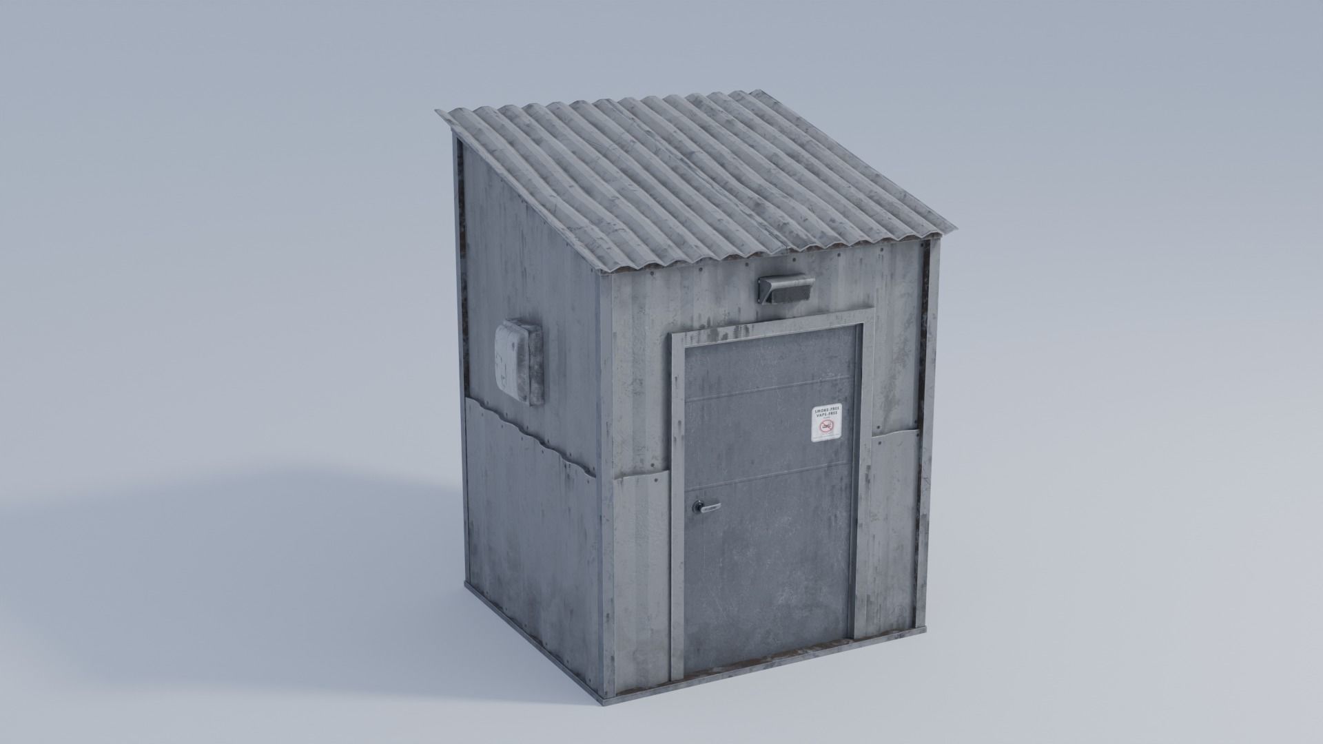 Utility Shed with 4K and 2K Textures Low-poly 3D model_7