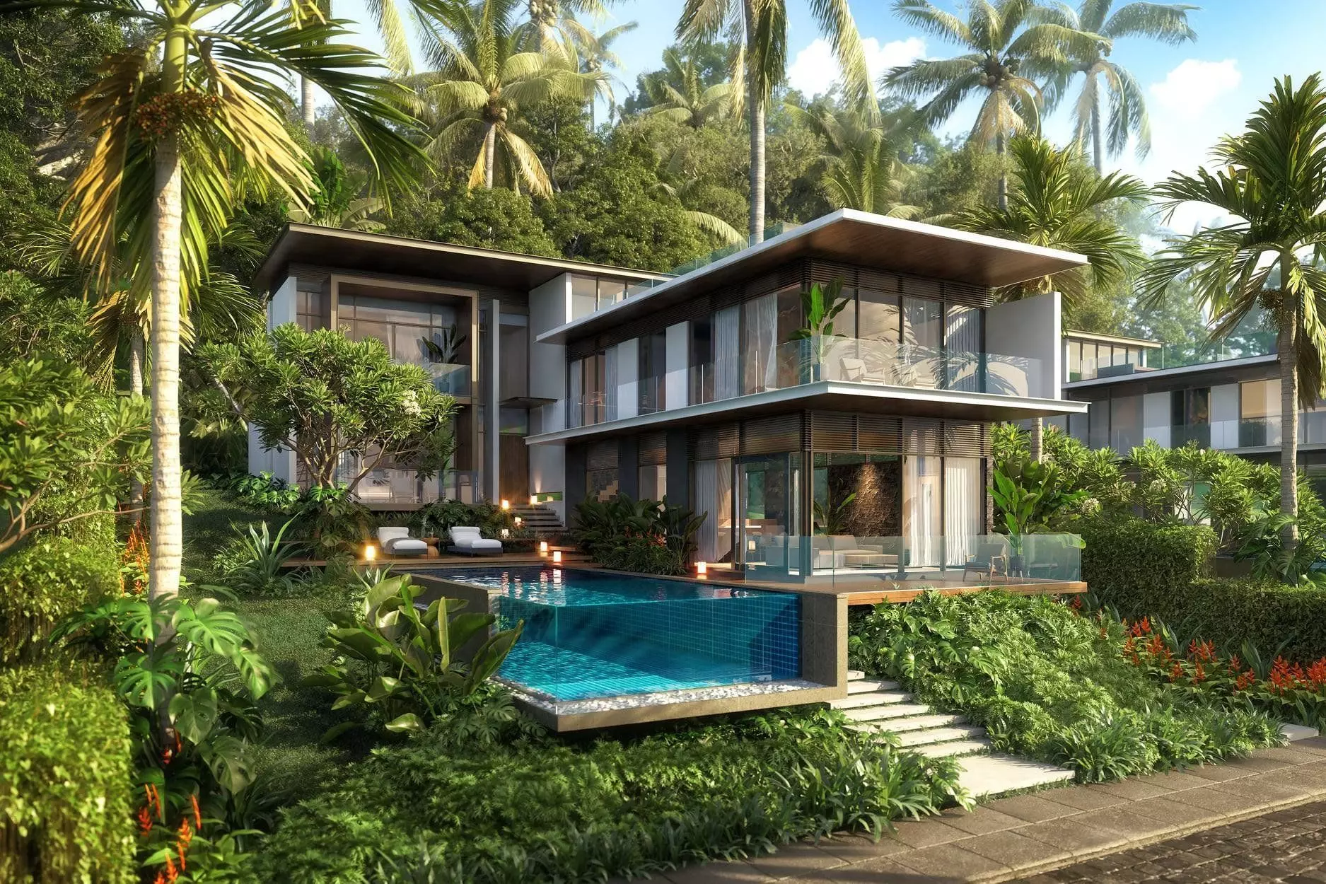 Tropical Villa Model 3D model_0