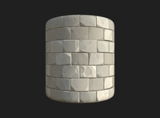 Seamless Stylized tile pbr material 4k Texture_3