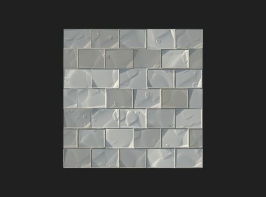 Seamless Stylized tile pbr material 4k Texture_5