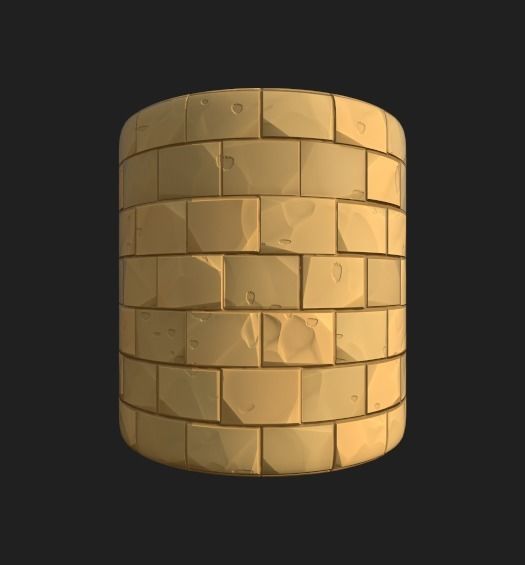 Seamless Stylized tile pbr material 4k Texture_2