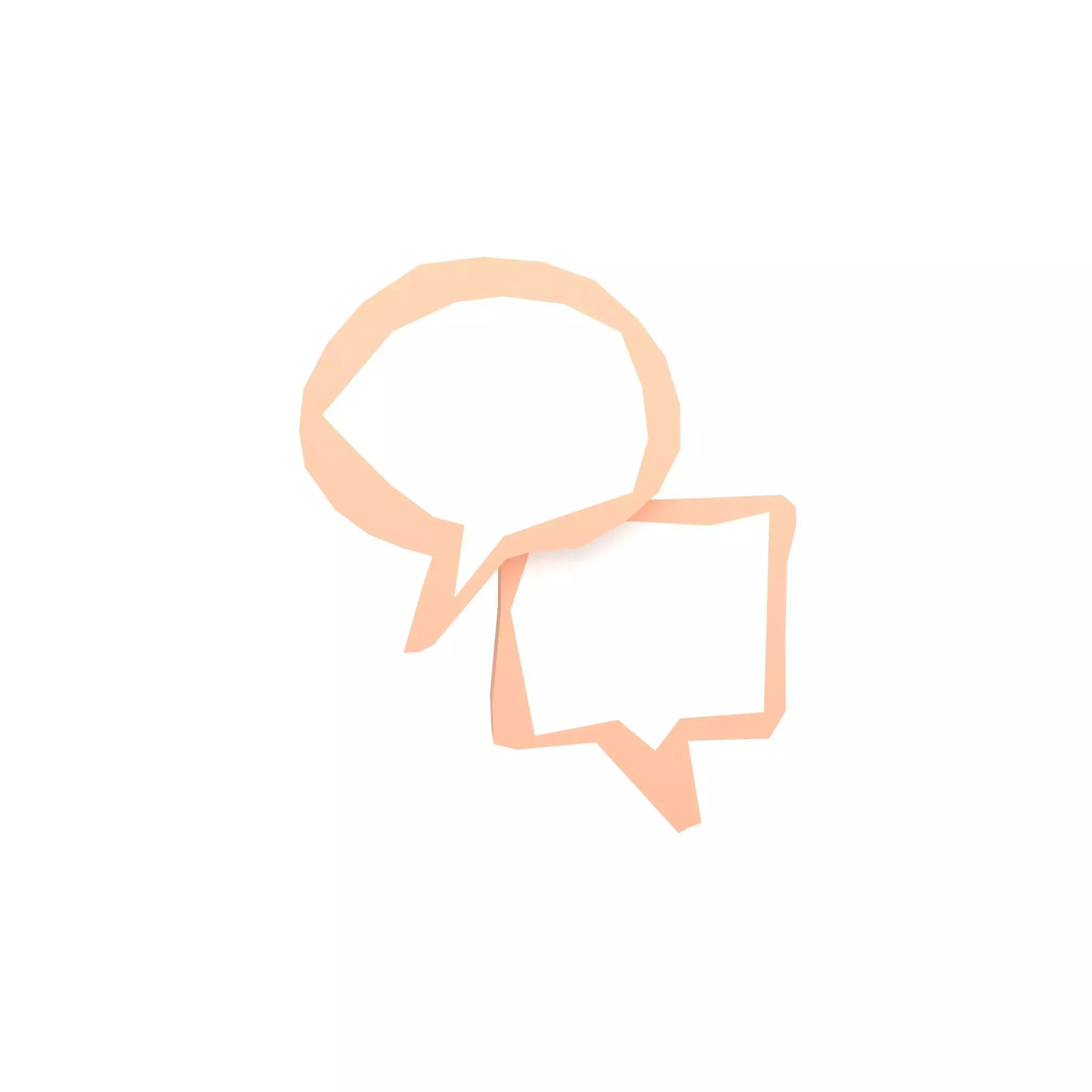 Speech Balloon v17 004 Low-poly 3D model