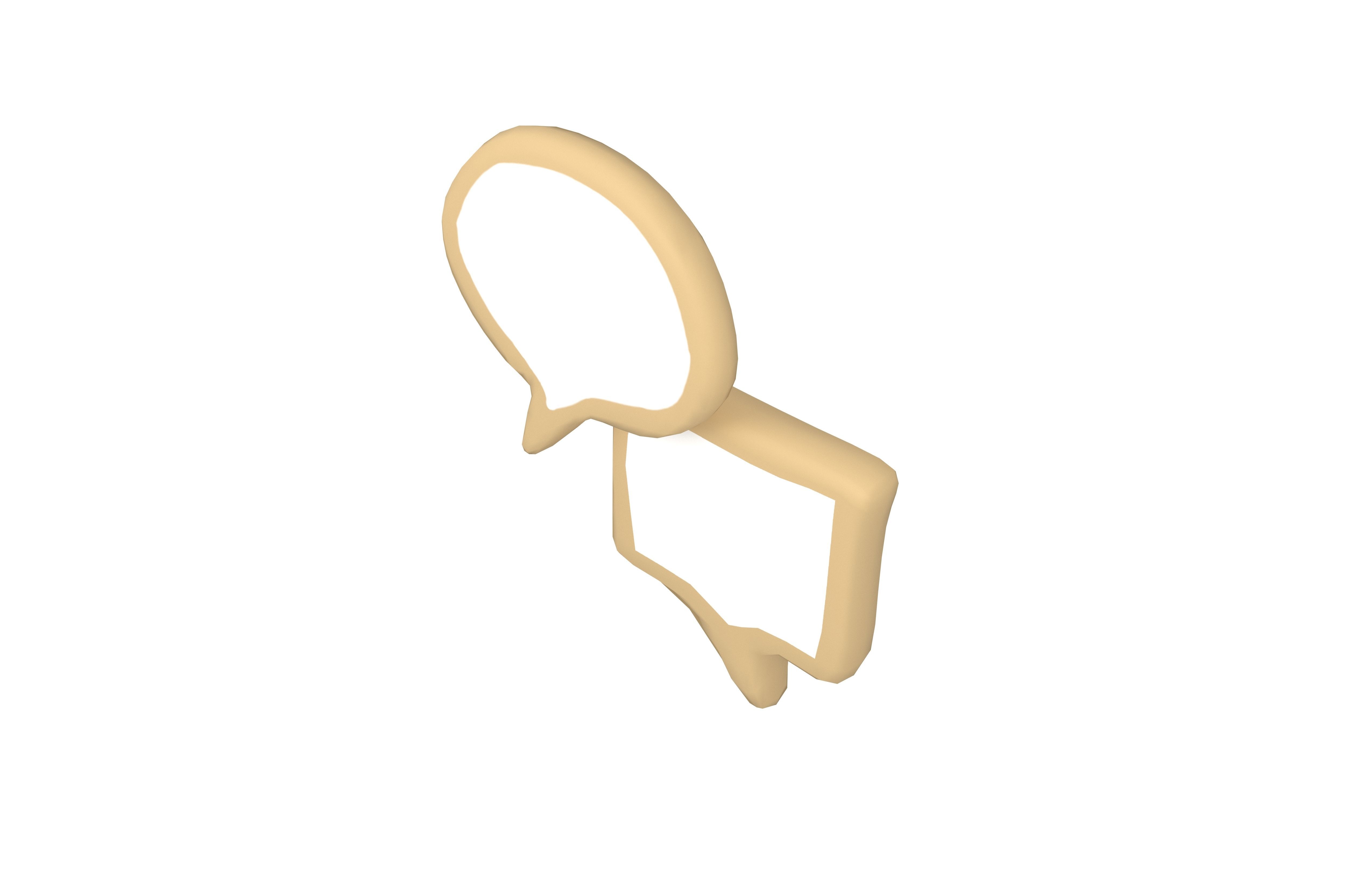 Speech Balloon v18 002 Low-poly 3D model_2