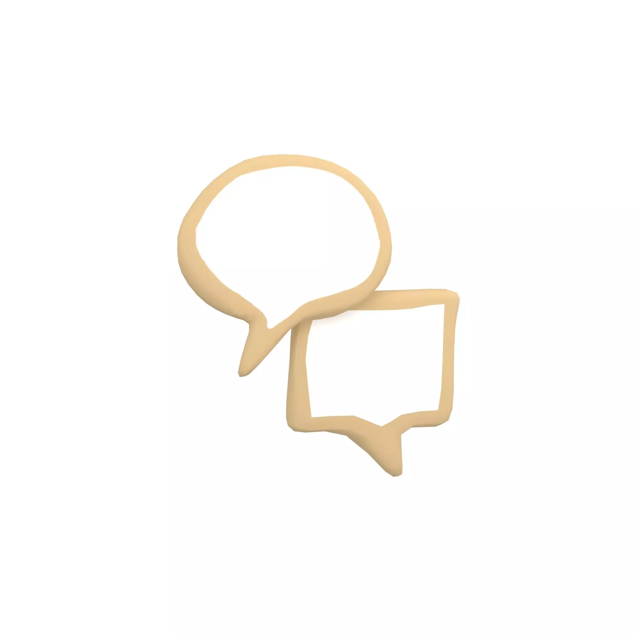 Speech Balloon v18 002 Low-poly 3D model_0