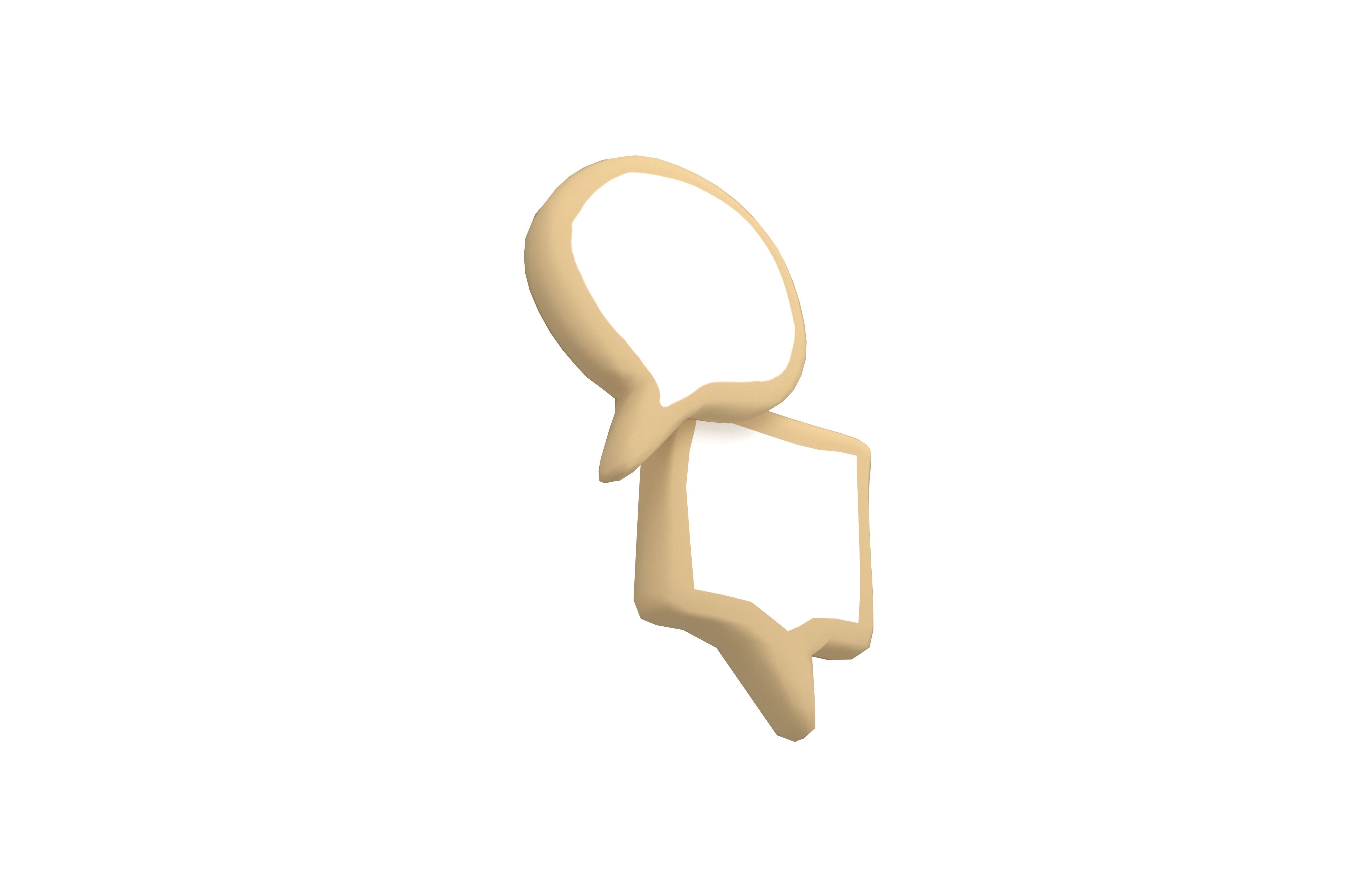Speech Balloon v18 002 Low-poly 3D model_3