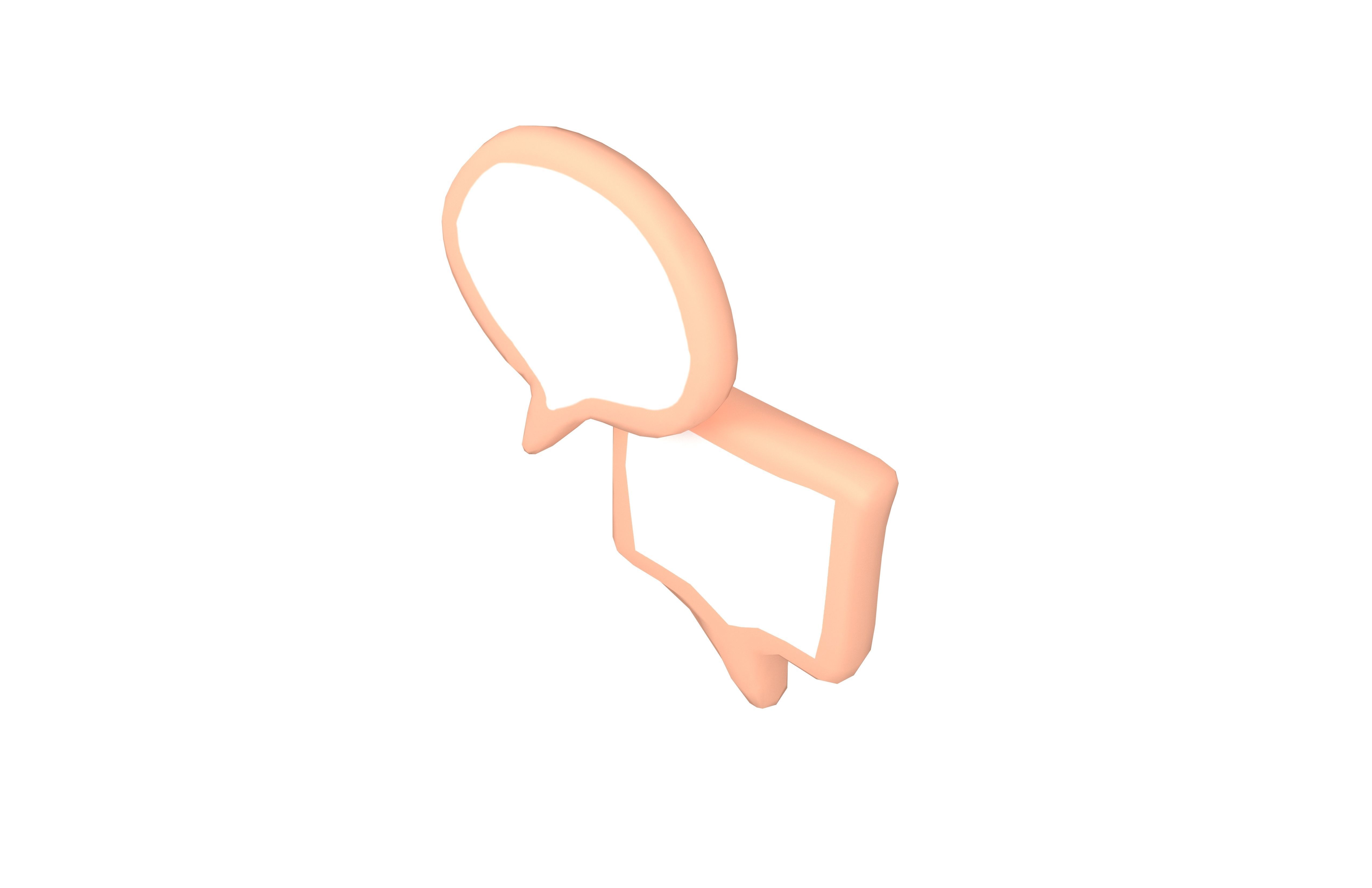 Speech Balloon v18 004 Low-poly 3D model_2