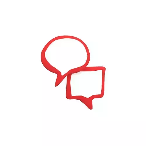 Speech Balloon v18 006 Low-poly 3D model