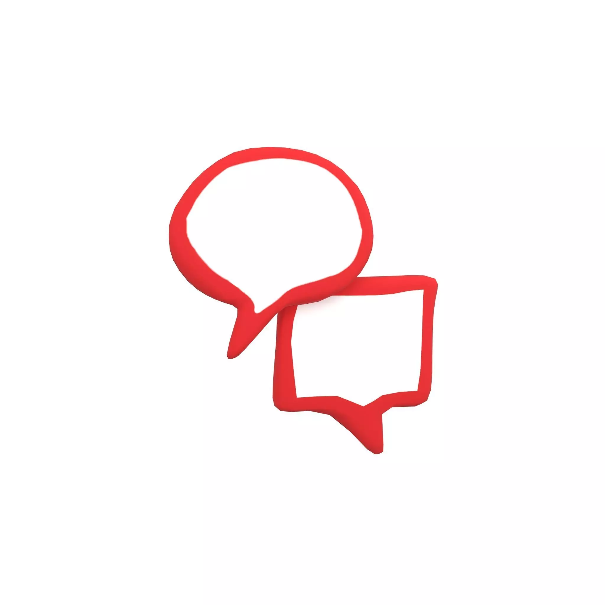 Speech Balloon v18 006 Low-poly 3D model