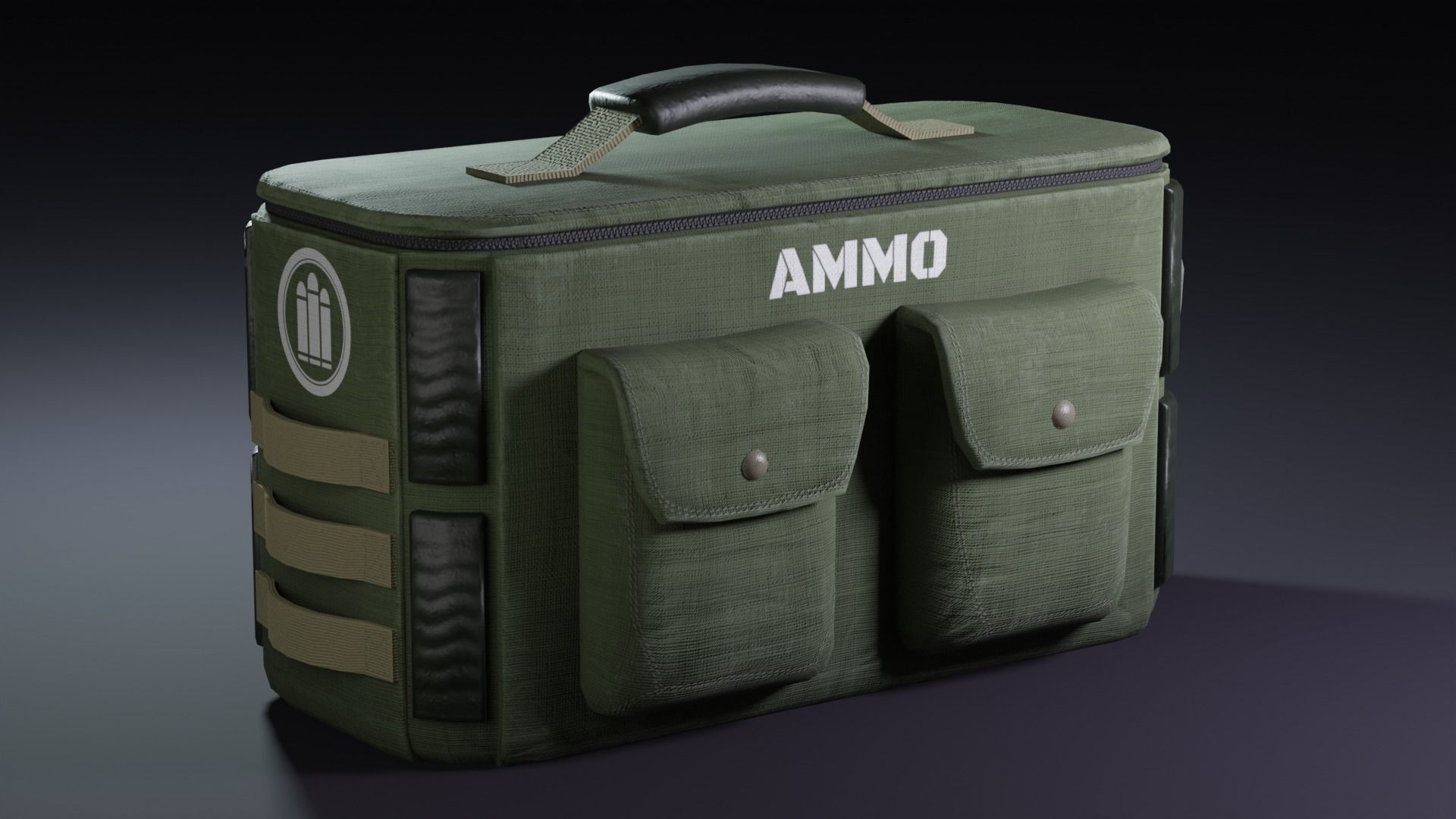 Game ready Medkit and Ammobag Low-poly 3D model_3