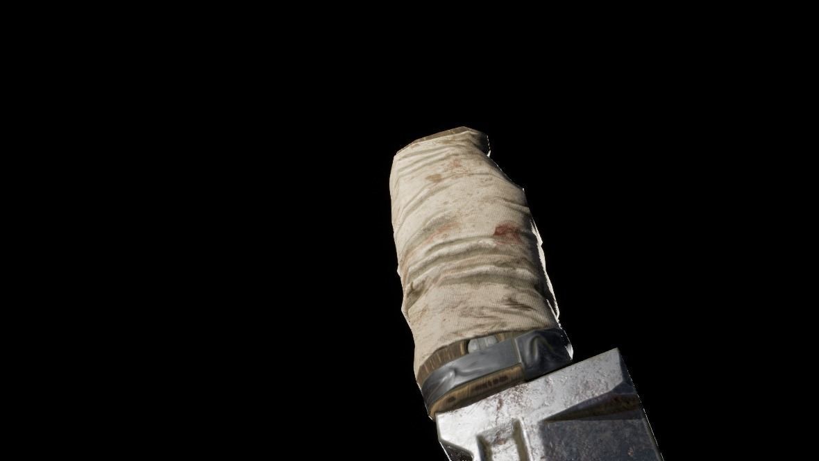 Rusty Combat Knive Low-poly 3D model_5