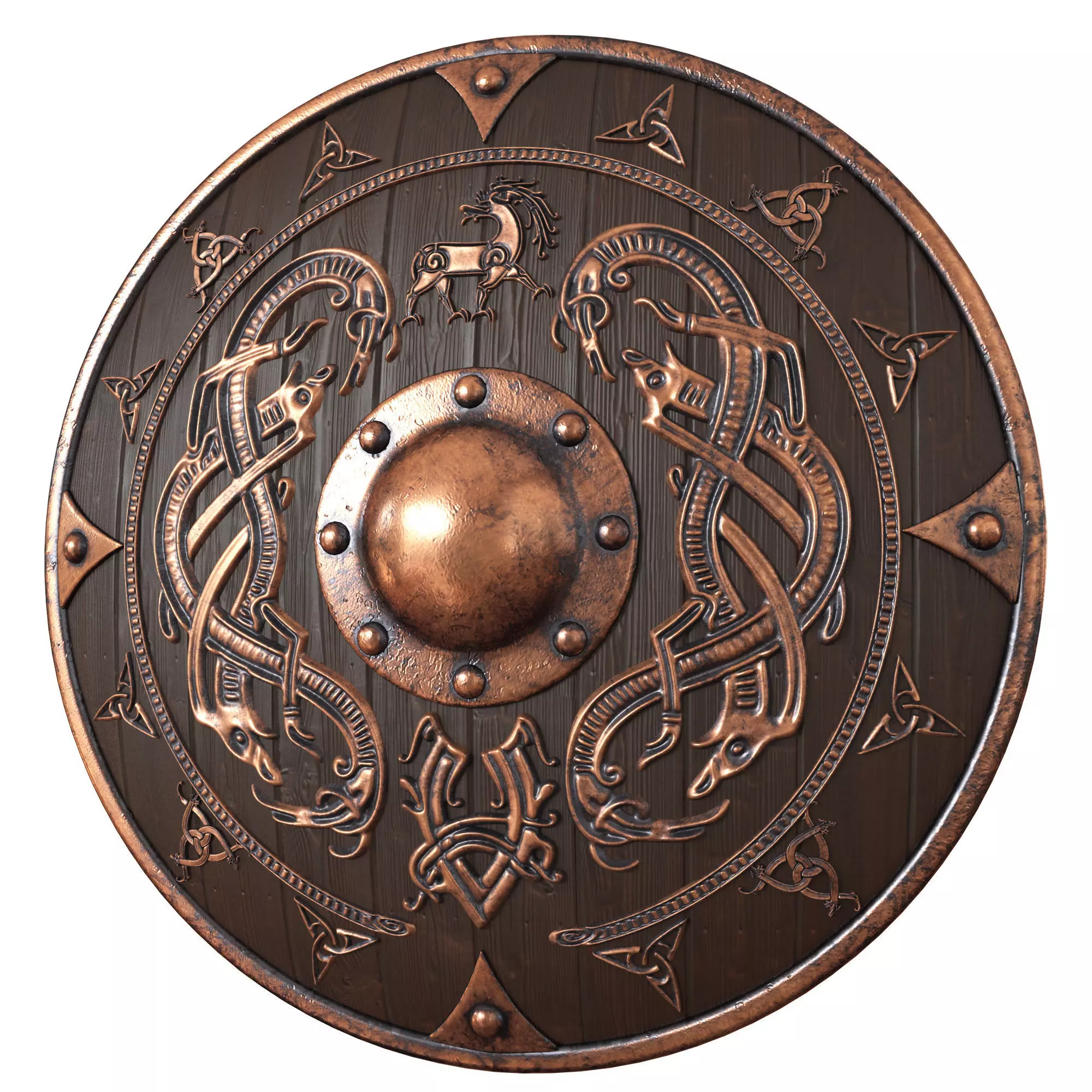 viking Shield 3D model_0