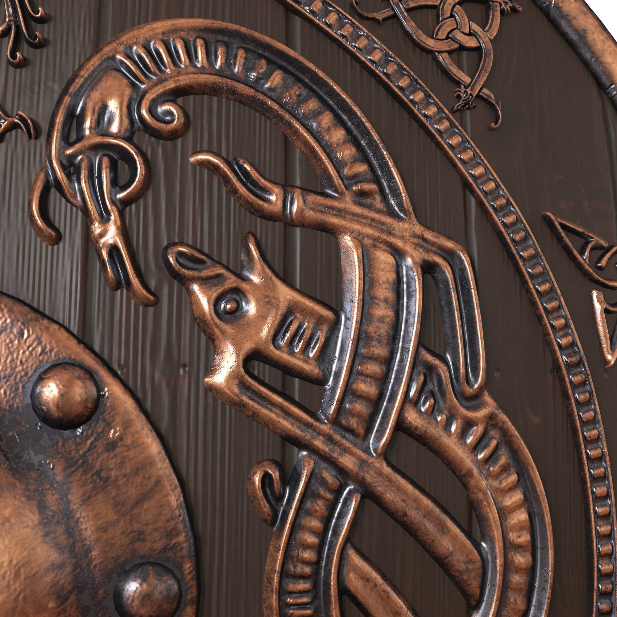 viking Shield 3D model_6