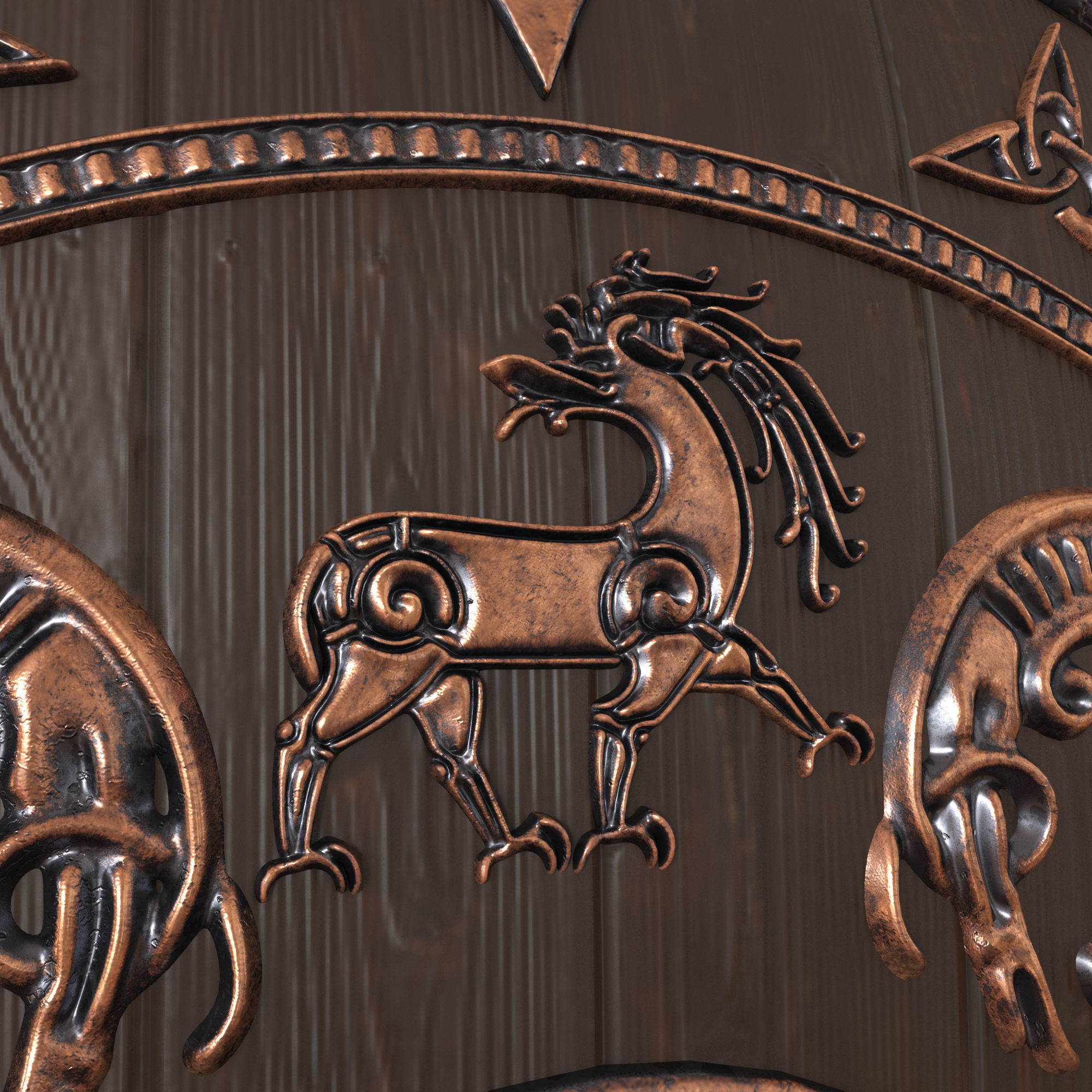 viking Shield 3D model_3