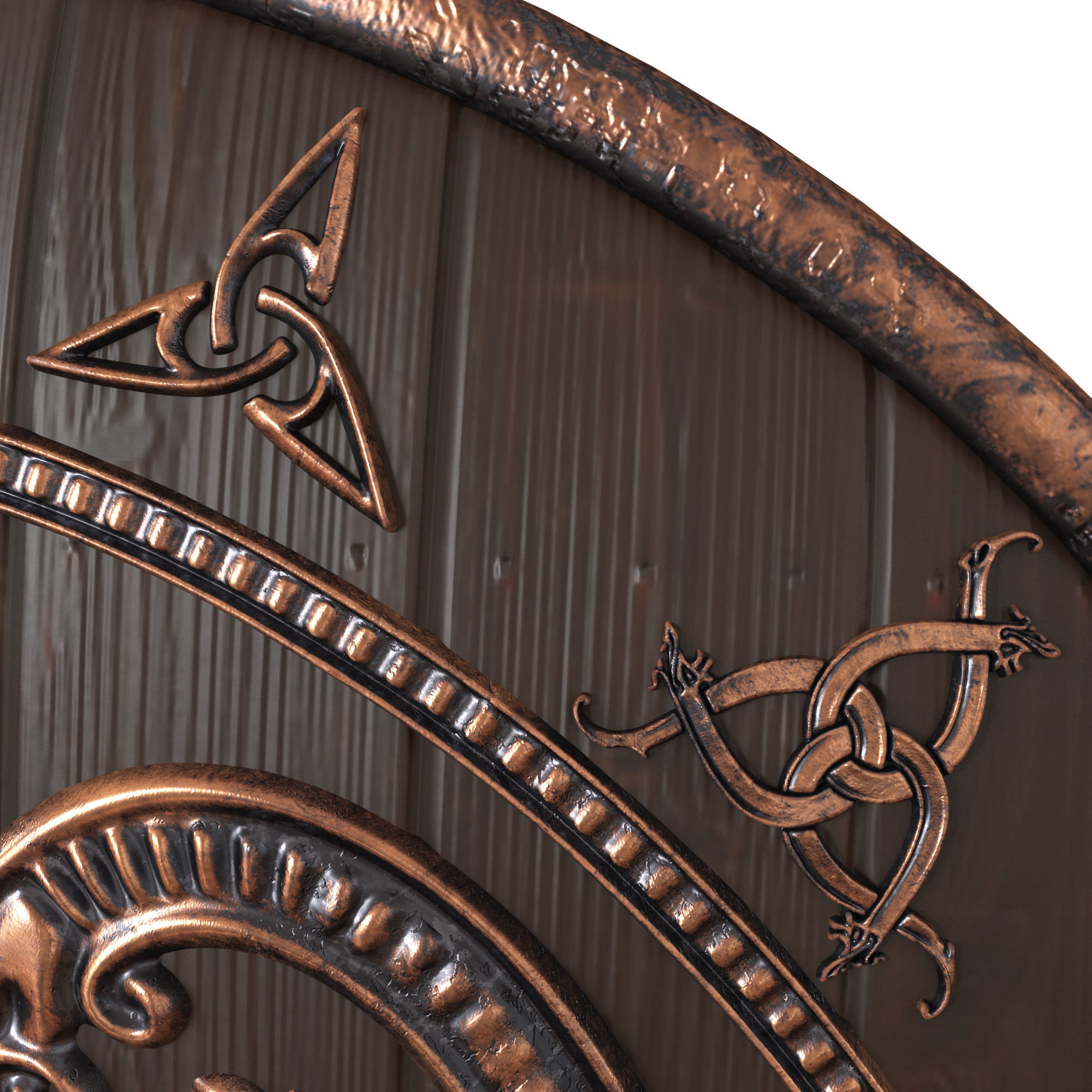 viking Shield 3D model_4