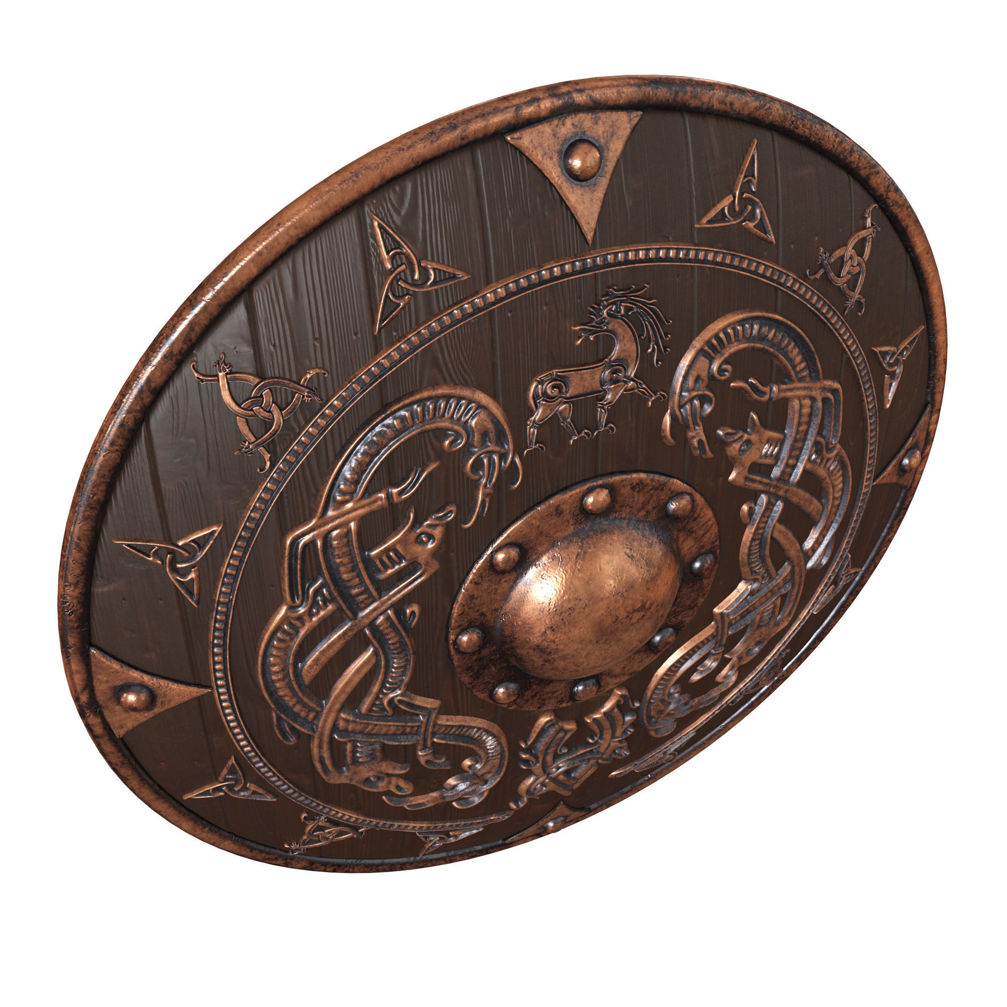 viking Shield 3D model_2