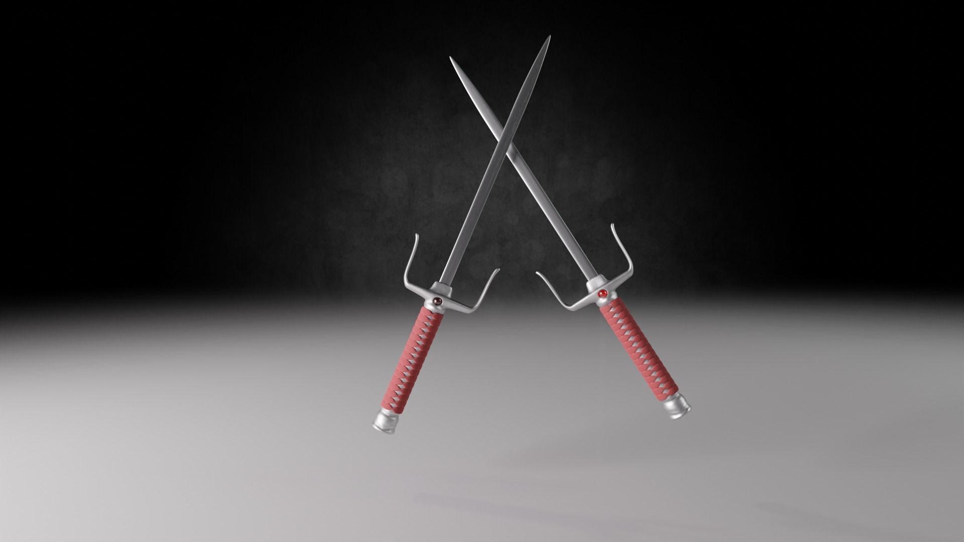 sai weapom 3D model_4