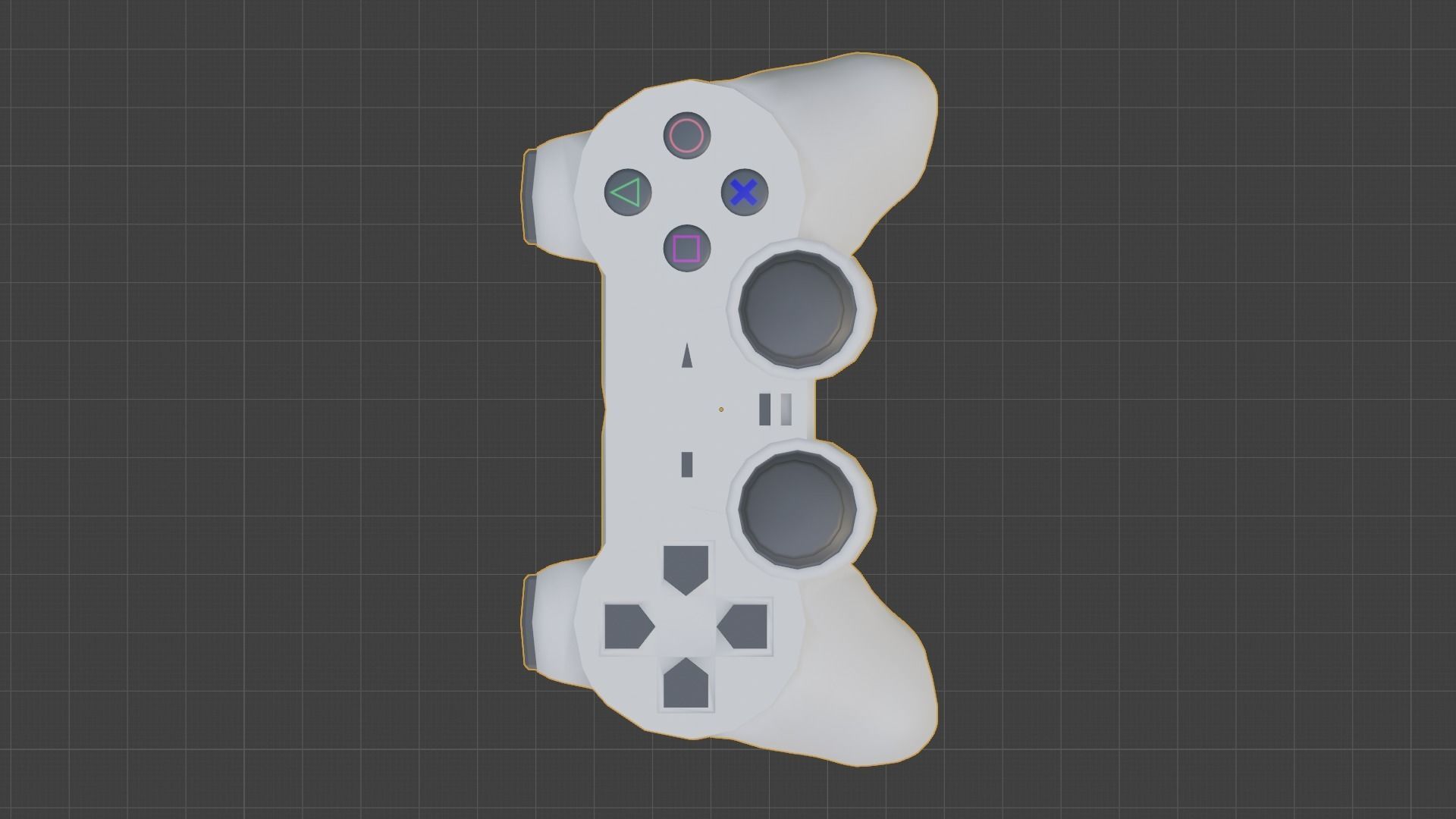 Game Console 90s Low-poly 3D model_37