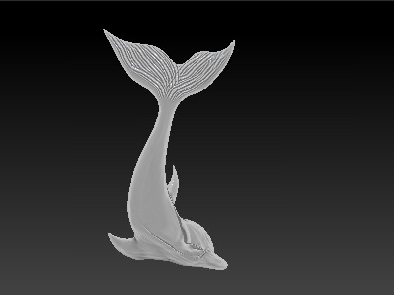 Dolphin necklace 3D print model_4