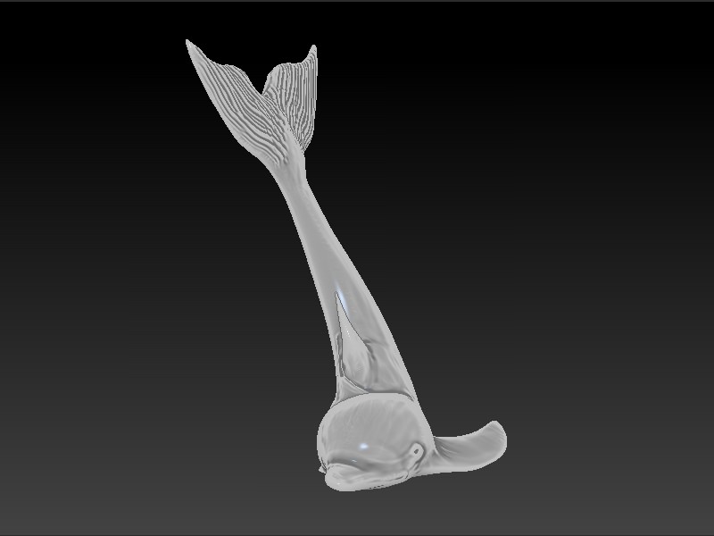 Dolphin necklace 3D print model_2