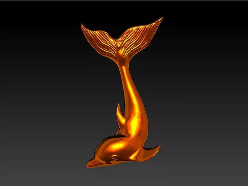 Dolphin necklace 3D print model_0