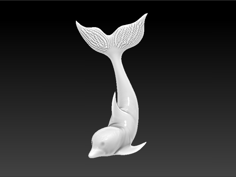 Dolphin necklace 3D print model_7
