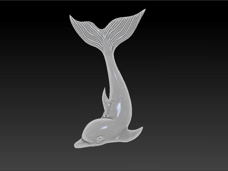 Dolphin necklace 3D print model_6
