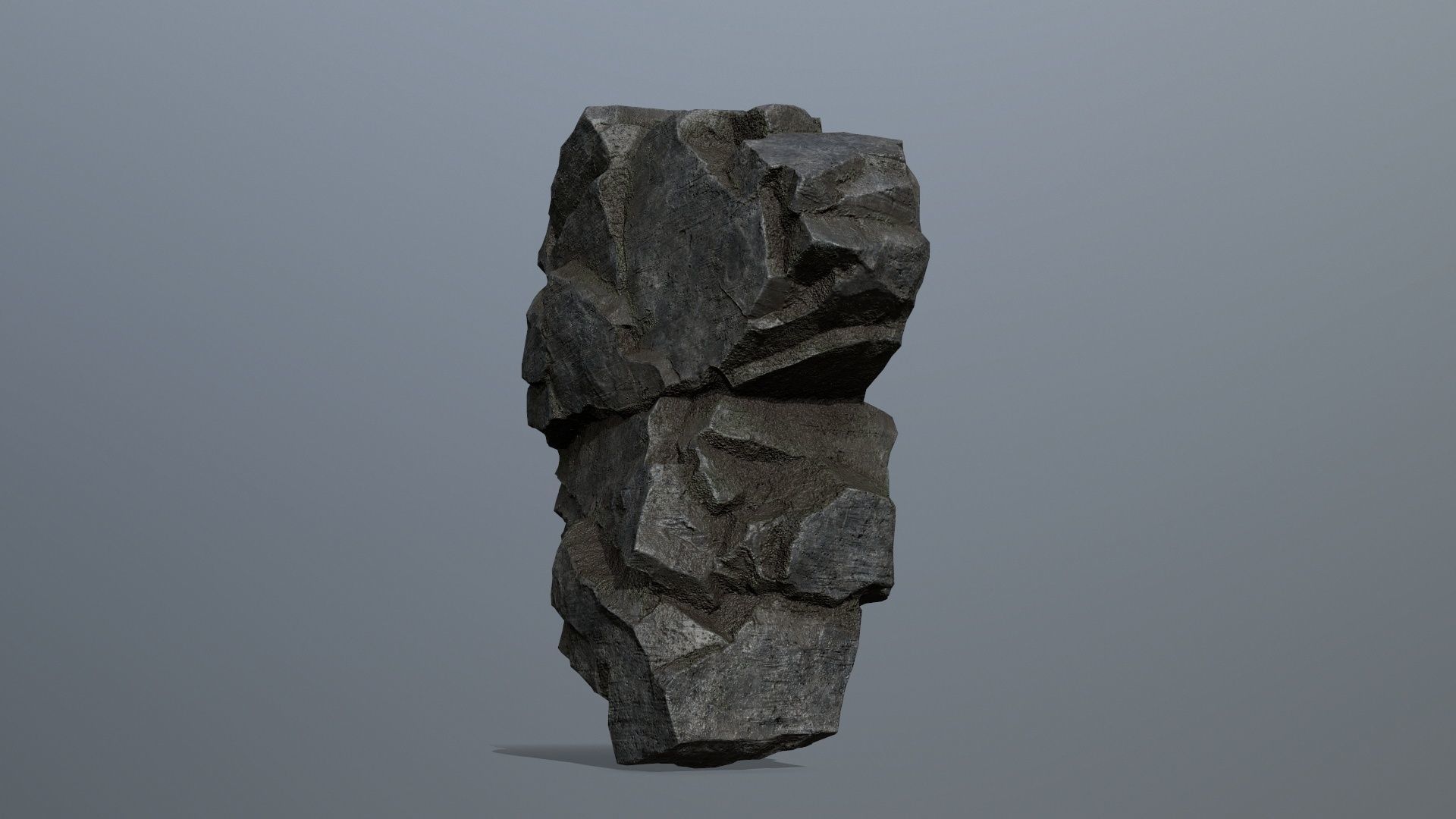 Rocks rock Low-poly 3D model_2