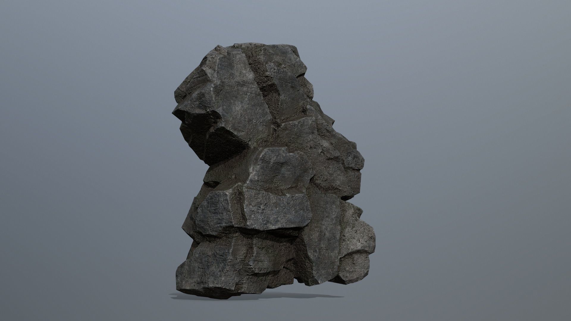 Rocks rock Low-poly 3D model_4