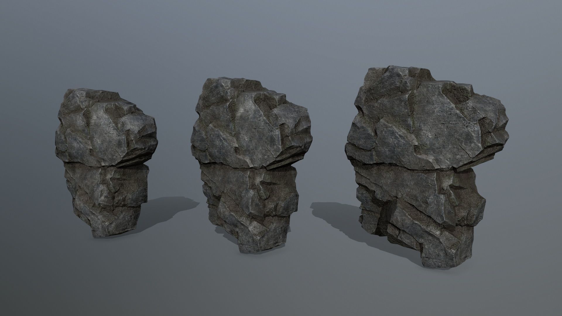 Rocks rock Low-poly 3D model_16